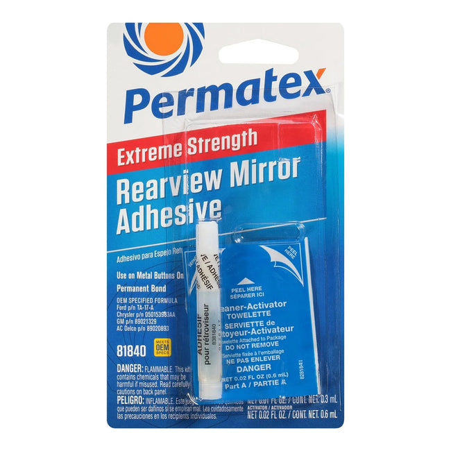 PERMATEX Extreme Strength Rearview Mirror Professional Adhesive Kit PX81840