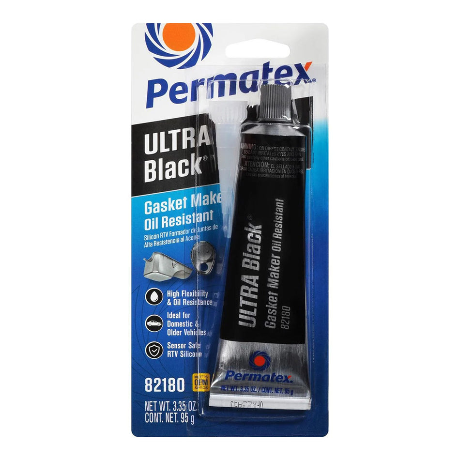 PERMATEX Ultra Black Max Oil Resistant Gasket Maker 95g RTV Sealant