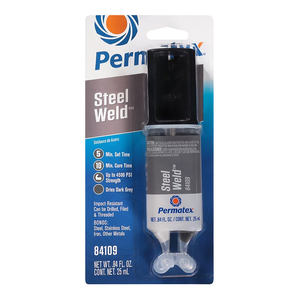 PERMATEX Steel Weld 2 Part Epoxy Syringe 25ml PX84109