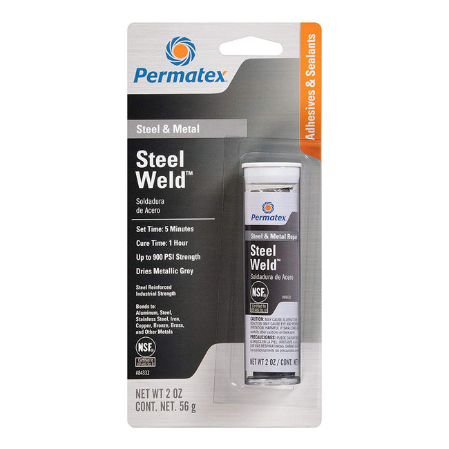 PERMATEX Steel Weld 2 Part Epoxy Putty 56g Tube PX84332