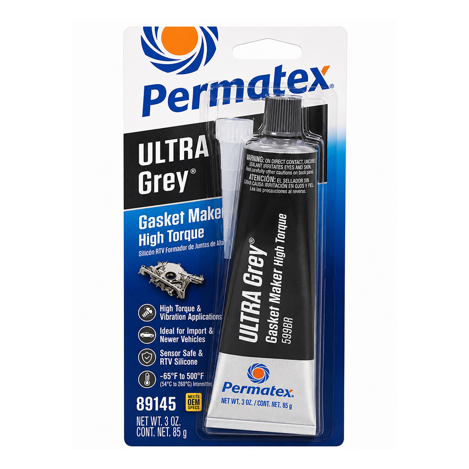 PERMATEX 89145 Ultra Grey Rigid Hi-Torq Gasket Maker 85g