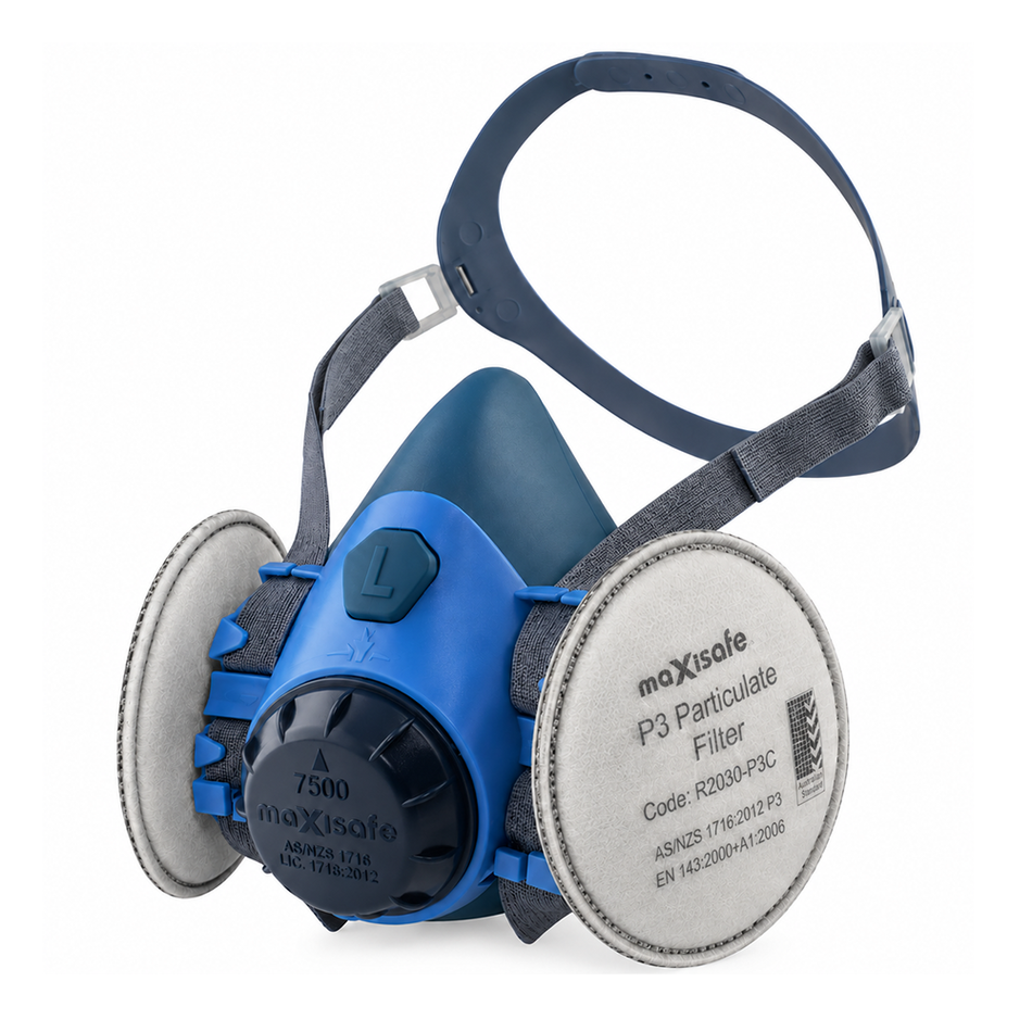 MAXISAFE MaxiGuard R7500 Silicone Half Face Respirator Large with P3 Filters