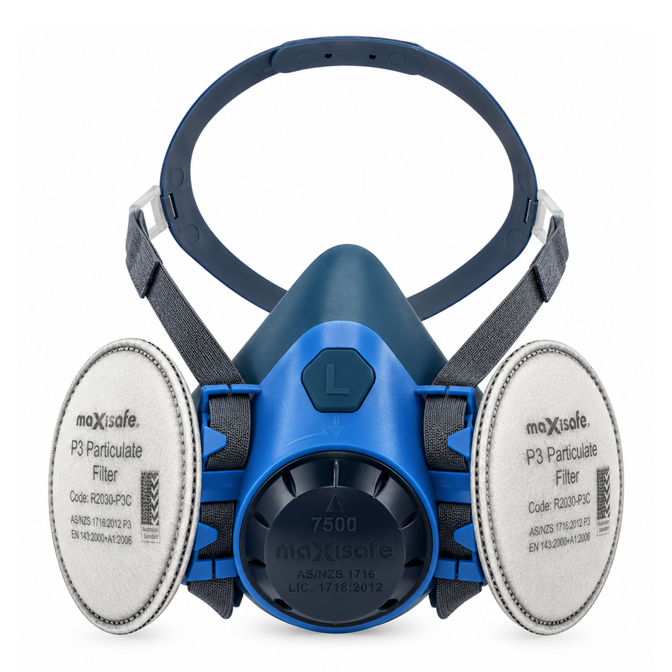 MAXISAFE MaxiGuard R7500 Silicone Half Face Respirator Large with P3 Filters