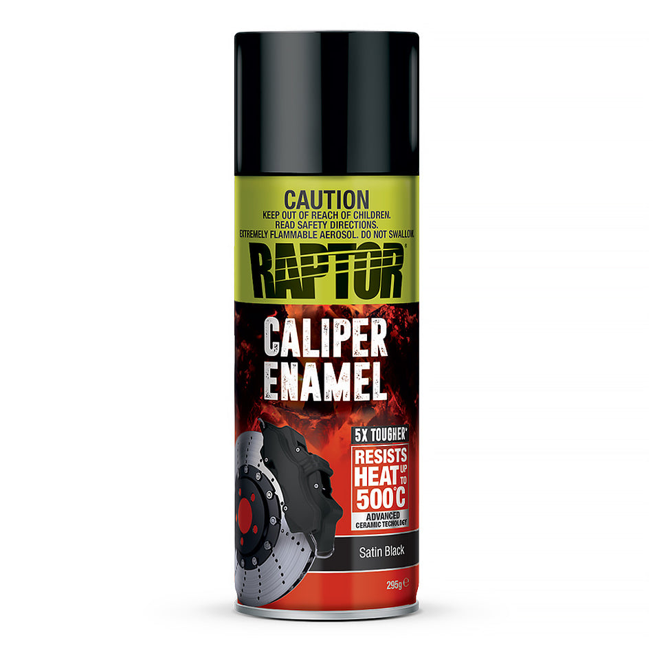 U-POL Raptor High Temp Brake Caliper Enamel Spray Paint Aerosol 295g Satin Black