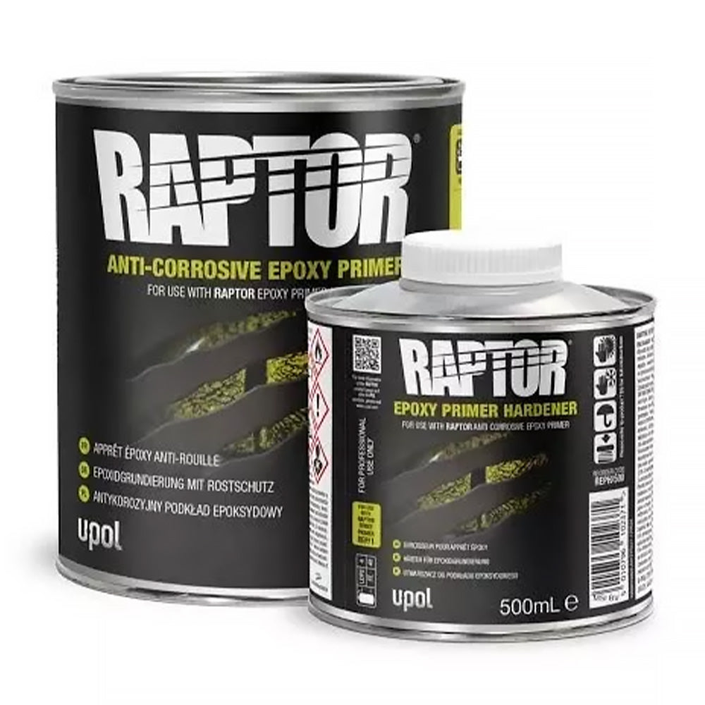 U-POL Raptor Bedliner Anti Corrosive Epoxy Primer Grey 2:1 1.5L Kit