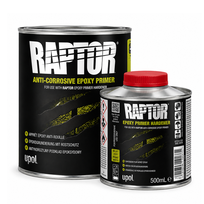 U-POL RAPTOR 2K Epoxy Primer Kit Part A & Part B 1.5L