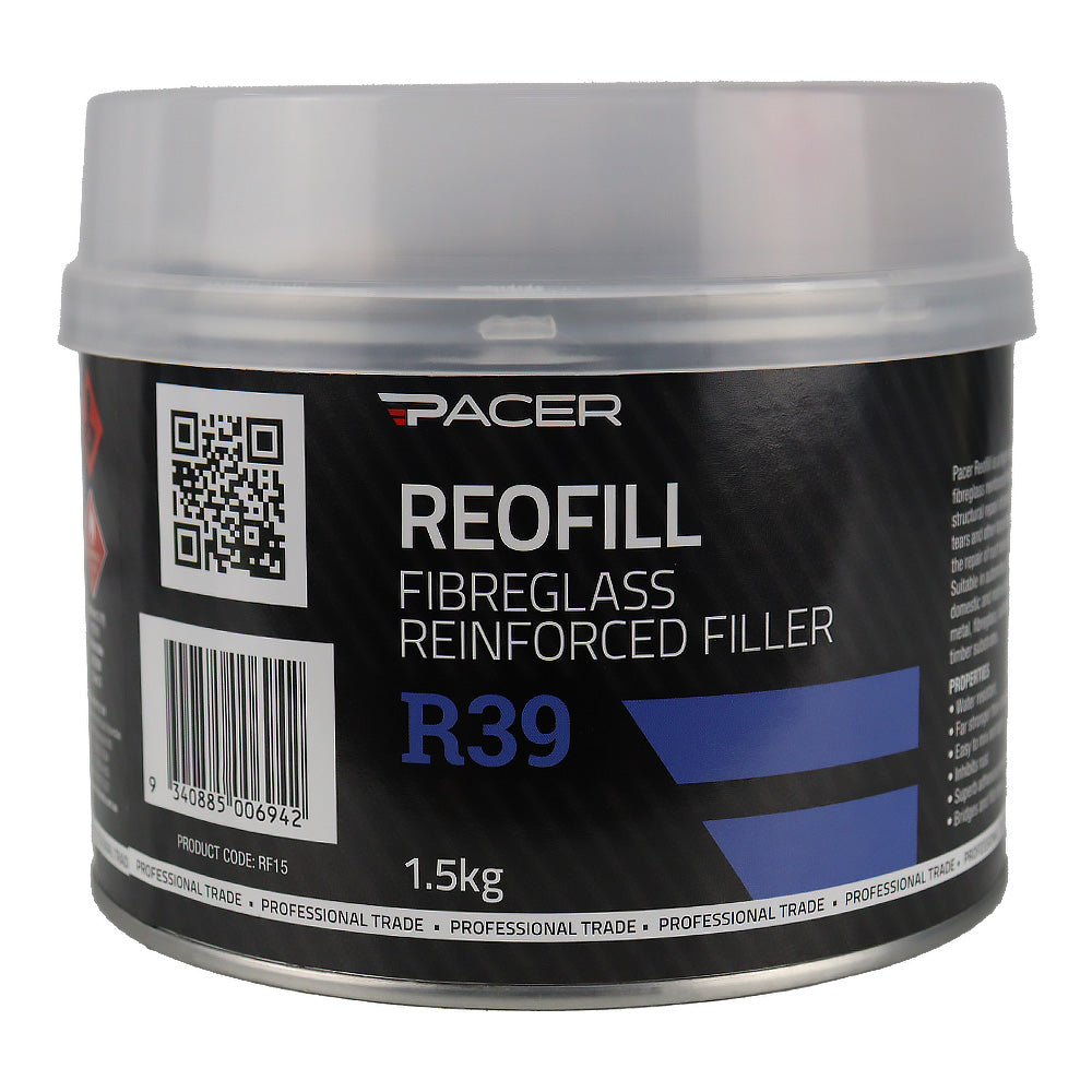 PACER R39 Reofill with Hardener 1.5kg Fibreglass Reinforced Automotive Filler