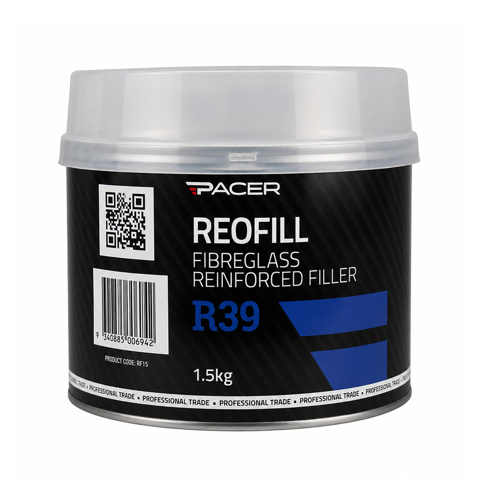 PACER R39 Reofill with Hardener 1.5kg Fibreglass Reinforced Automotive Filler