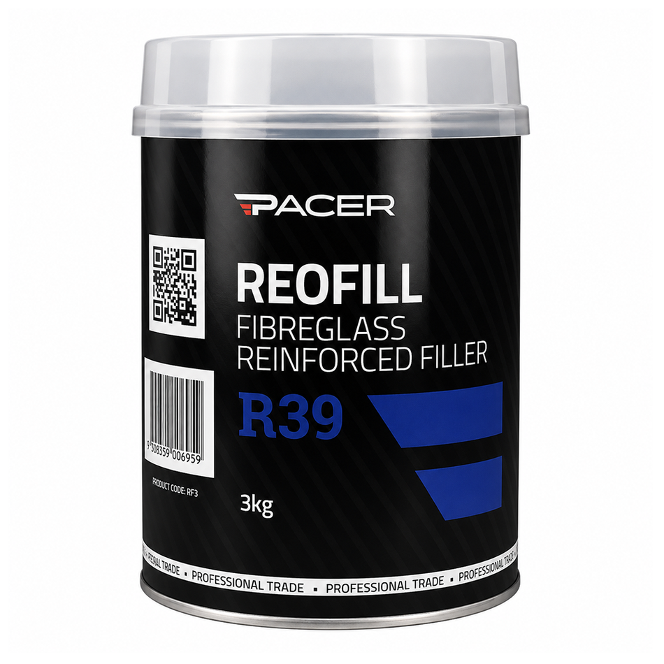 PACER R39 Reofill with Hardener 3kg Fibreglass Reinforced Automotive Filler