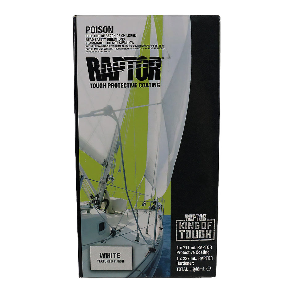 UPOL Raptor Coating 1L White Marine Tough Protective Textured Paint Coating
