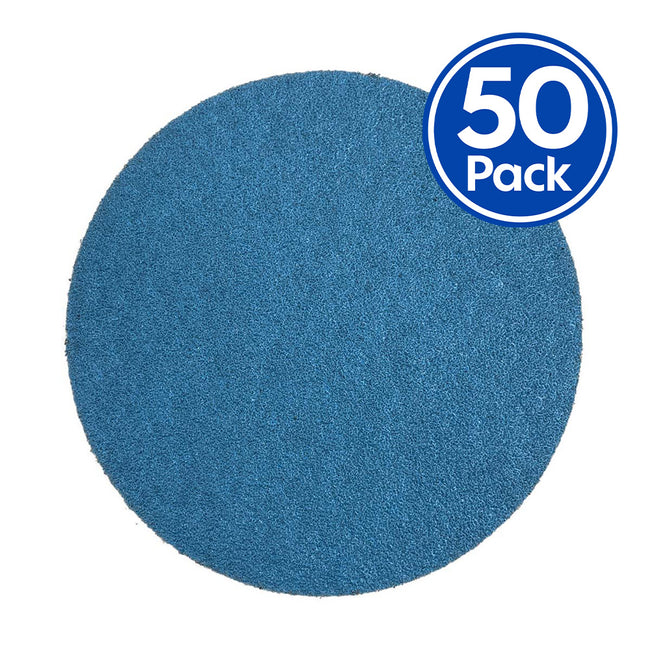 REVCUT Blue Sandpaper Grit P120 200mm Stick On No Hole x 50 Pack Box 8 Inch