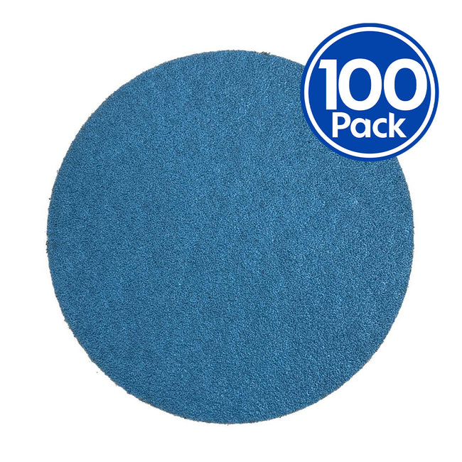 REVCUT Blue Sandpaper Grit P400 150mm Stick On No Hole x 100 Pack Box 6 Inch