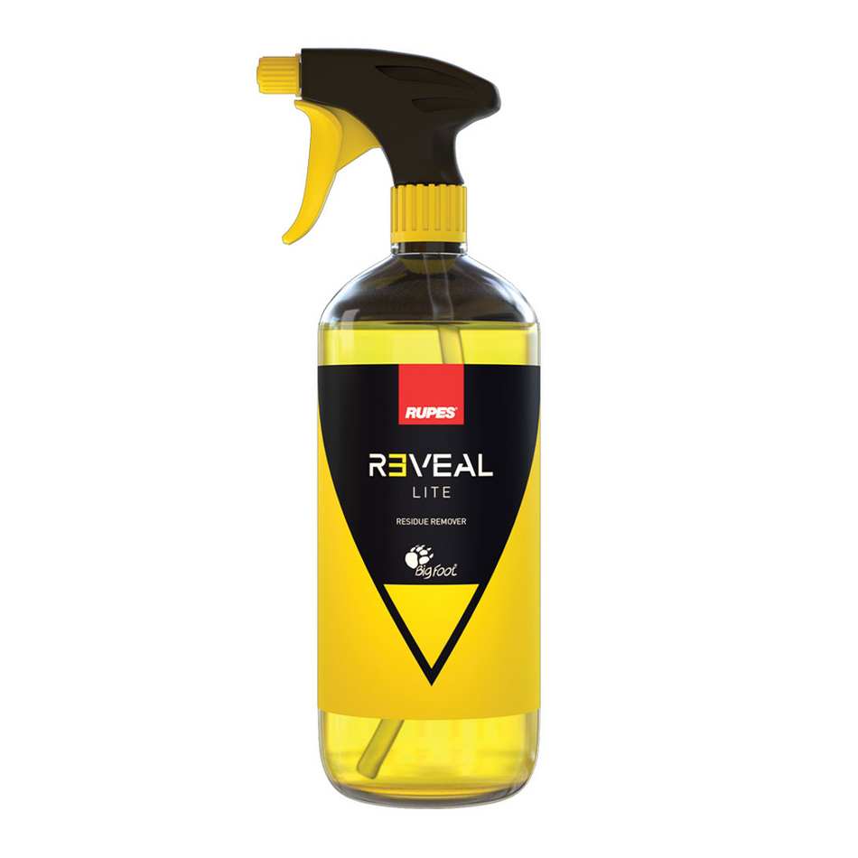 RUPES Reveal Lite Residue Remover 750ml Spray & Yellow Microfibre Cloth Kit