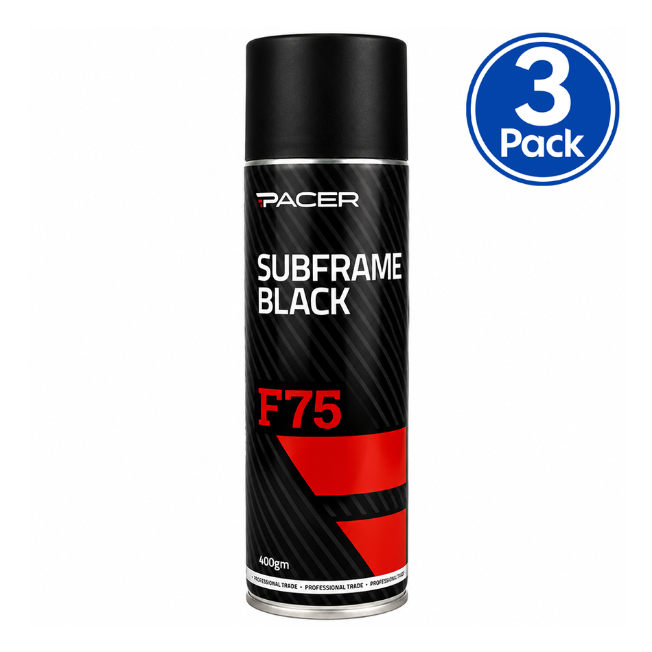PACER F75 Subframe Black 400gm Aerosol Chassis Protective Paint x3
