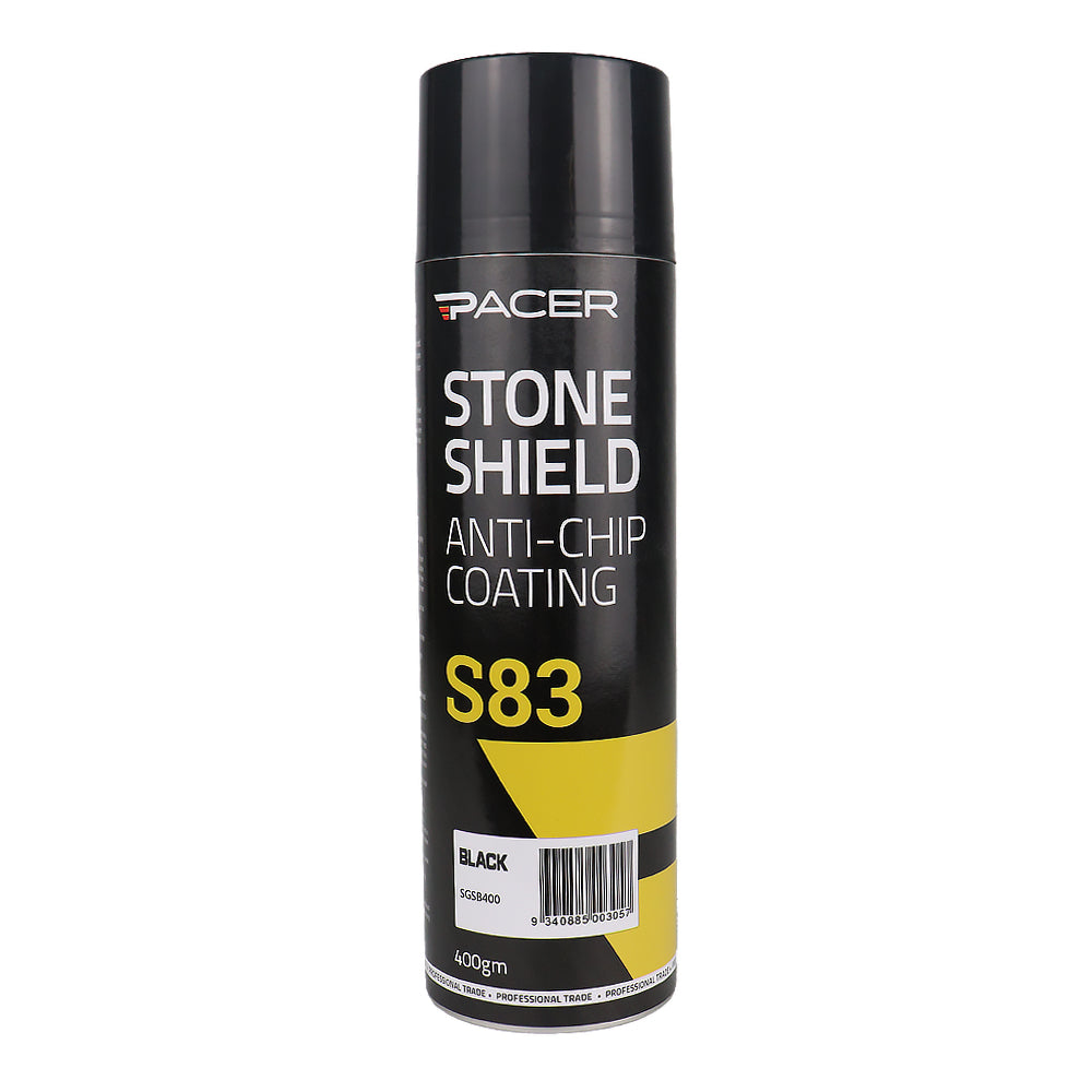 PACER Stone Shield S83 Black 400gm Aerosol Protective Coating Underbody Spray