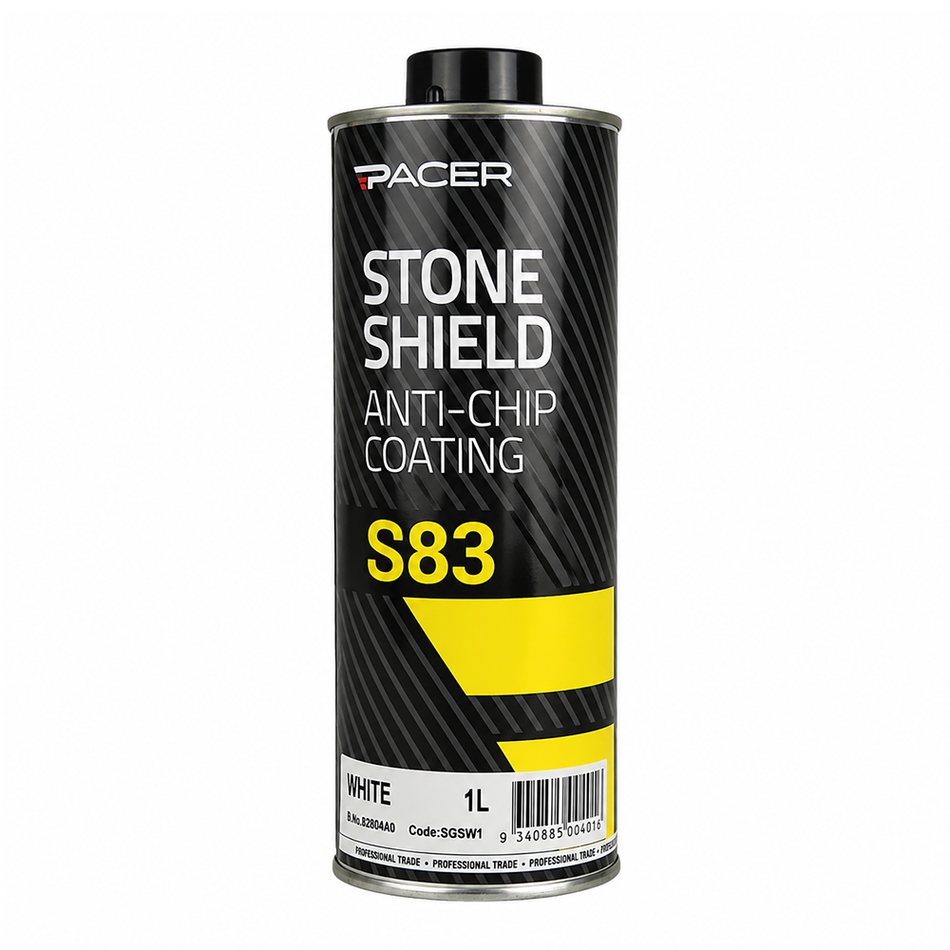 PACER S83 Stone Shield White 1L Protective Automotive Coating Anti-Chip