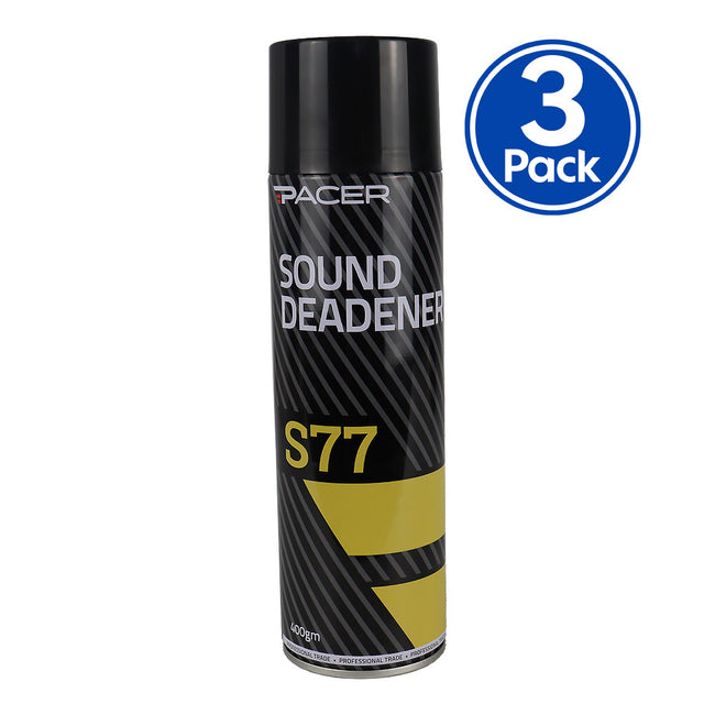 PACER S77 Sound Deadener 400gm Bitumen Underbody Spray Noise & Corrosion x3