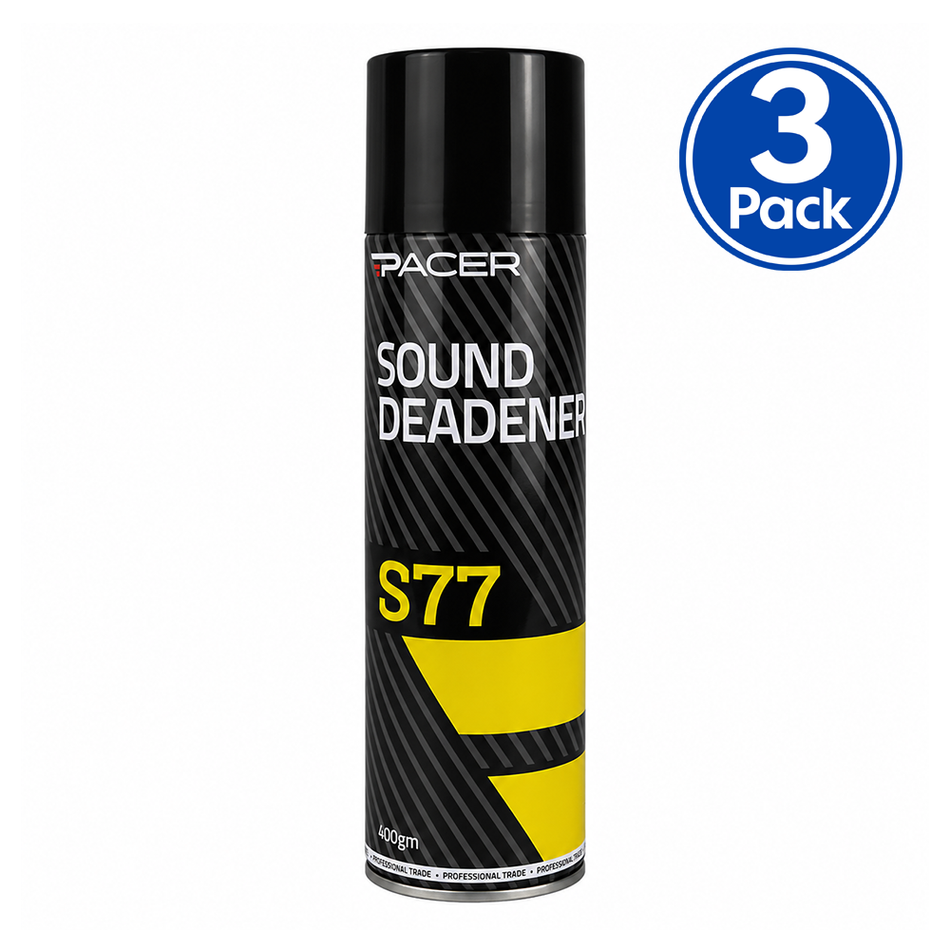 PACER S77 Sound Deadener 400gm Bitumen Underbody Spray Noise & Corrosion x3