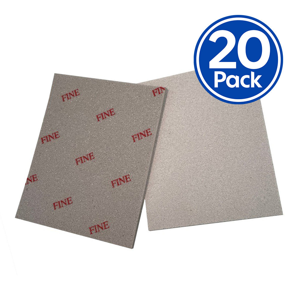 ABRASIFLEX Abrasive Flexible Sanding Sponge Block Fine 320 - 400 Grit x 20 Pack
