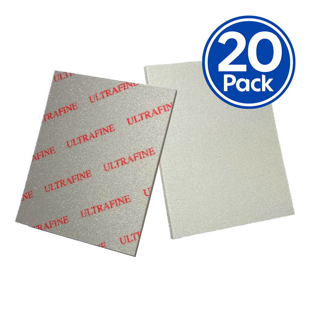 ABRASIFLEX Abrasive Flexible Sanding Sponge Block Ultra Fine 800 - 1000 Grit x 20 Pack