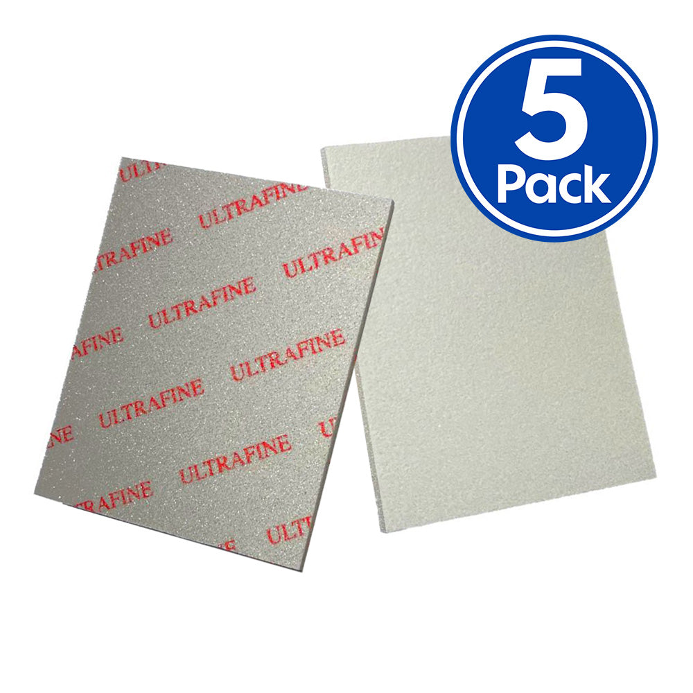 ABRASIFLEX Abrasive Flexible Sanding Sponge Block Ultra Fine 800 - 1000 Grit x 5 Pack