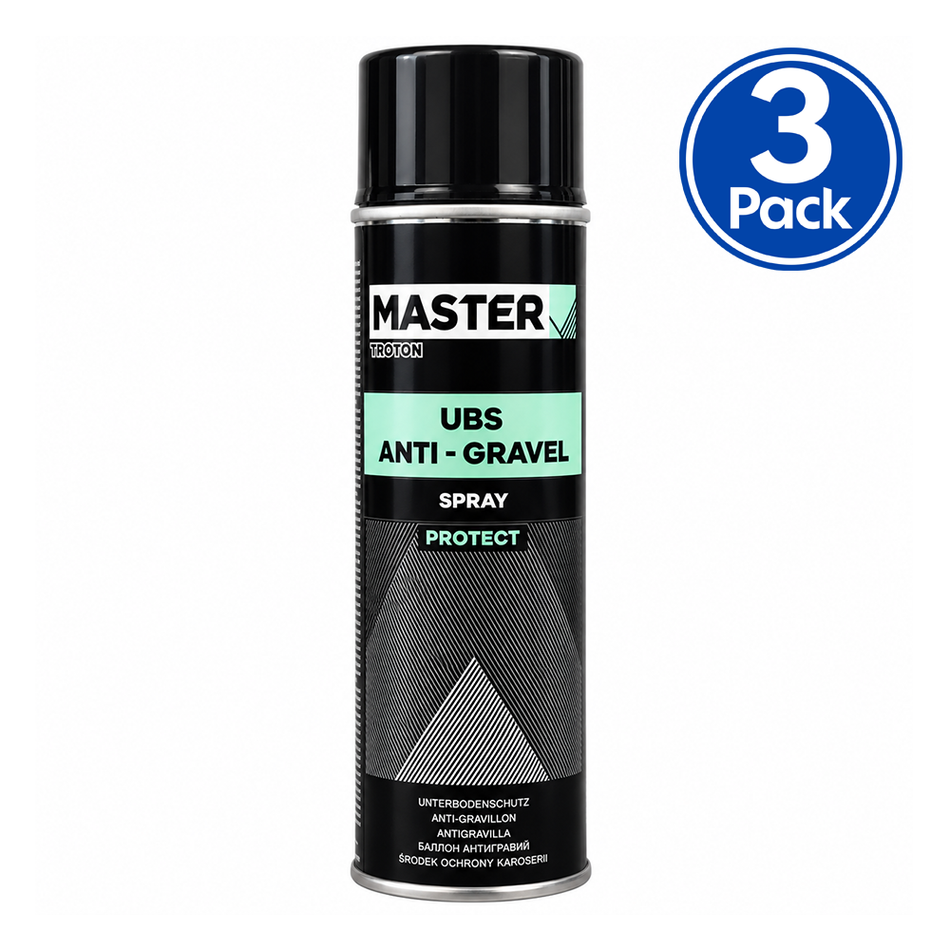 TROTON Master Stone Guard Black 500ml Aerosol Spray Underbody Coating 3 Pack