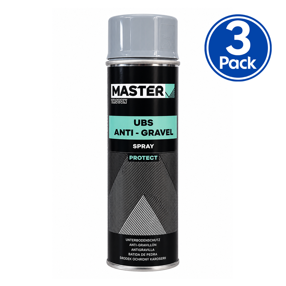 TROTON Master Anti-Gravel Stone Guard Grey 500ml Aerosol Spray 3 Pack