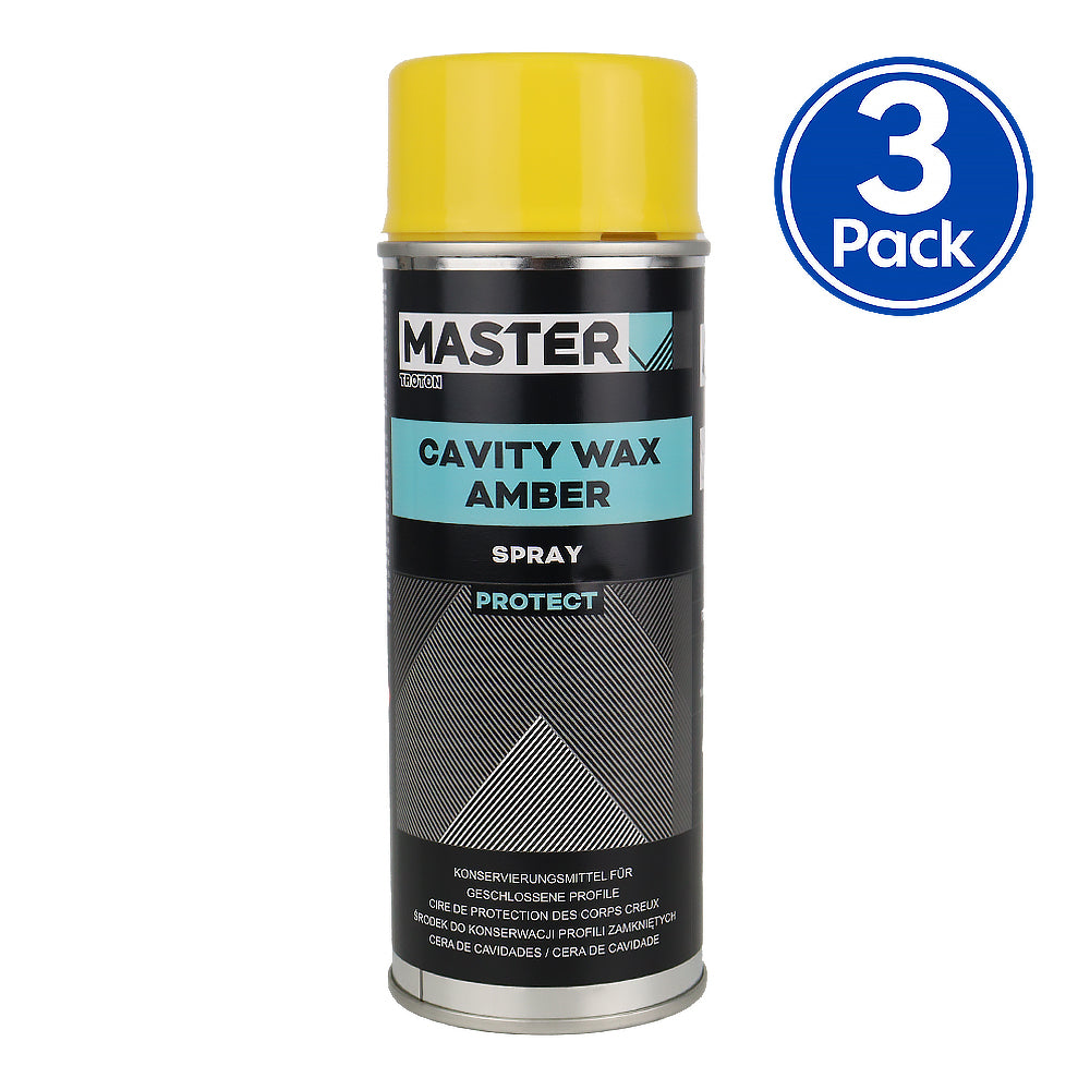 TROTON Master Cavity Wax 400ml Rust Protection Automotive Aerosol x 3 Pack
