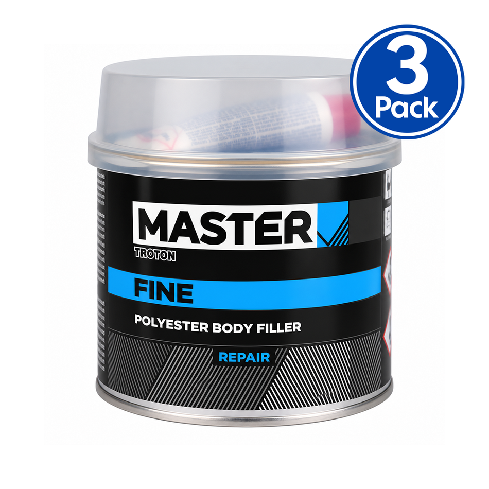 TROTON Master 2K Fine Polyester Body Filler 700g 3 Pack