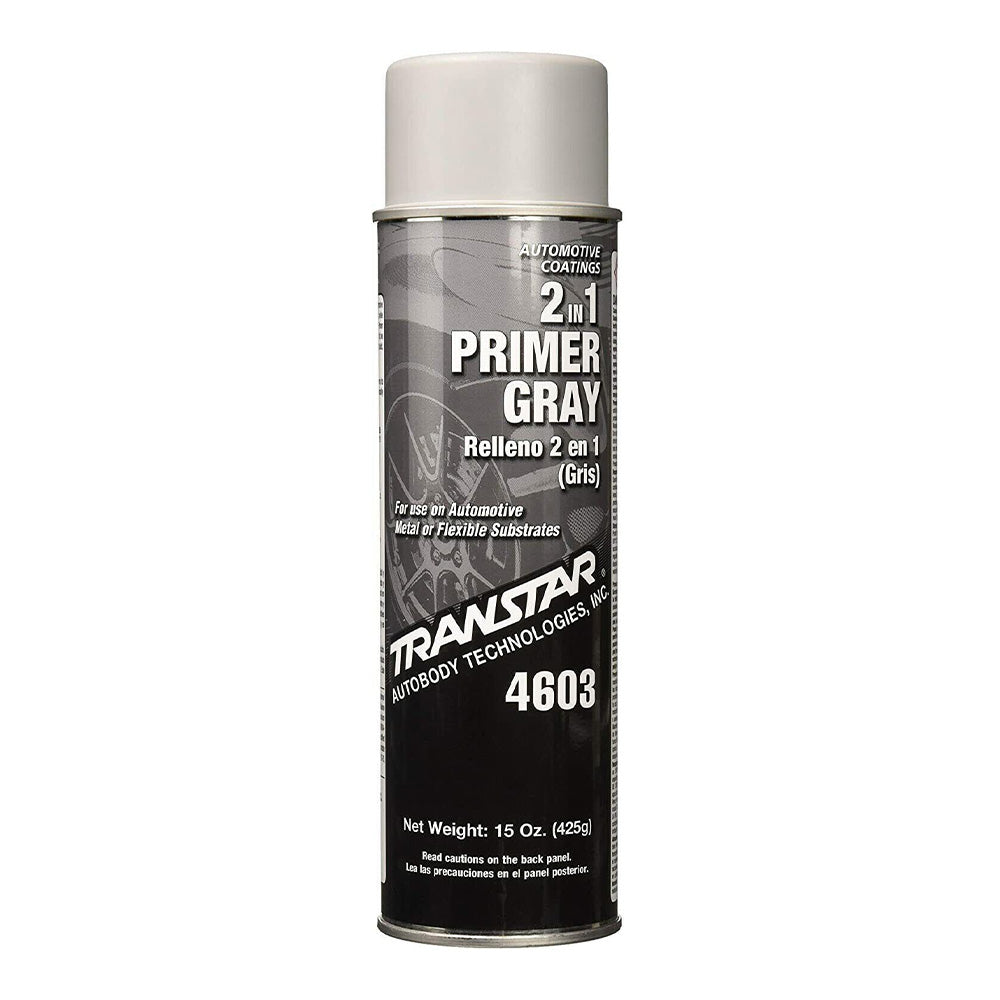 TRANSTAR 2 in 1 Automotive Primer 425g Aerosol Grey Fast Drying