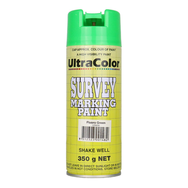 ULTRACOLOR Survey Marking Paint Spot Marker Aerosol Can 350g Fluoro Green