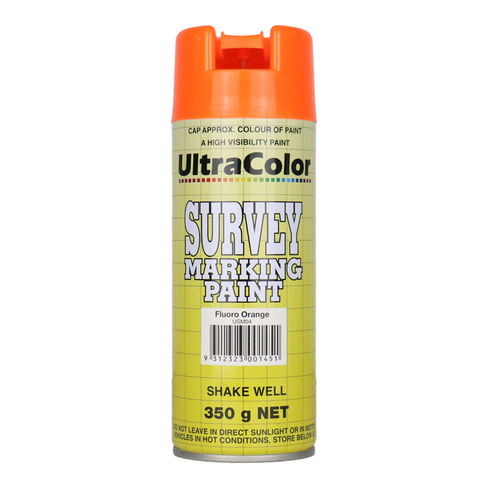 ULTRACOLOR Survey Marking Paint Spot Marker Aerosol Can 350g Fluoro Orange