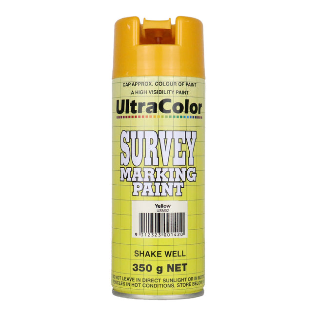 ULTRACOLOR Survey Marking Paint Spot Marker Aerosol Can 350g Yellow