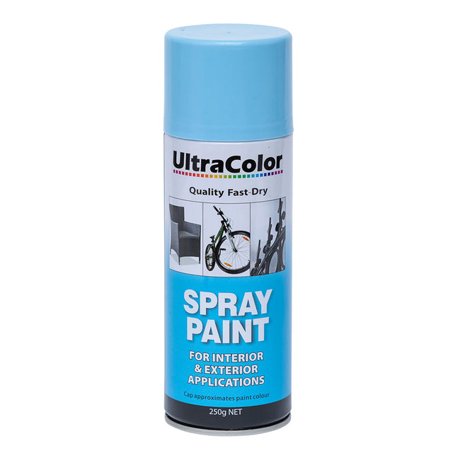 ULTRACOLOR Spray Paint Fast Drying Interior Exterior 250g Baby Blue Cans
