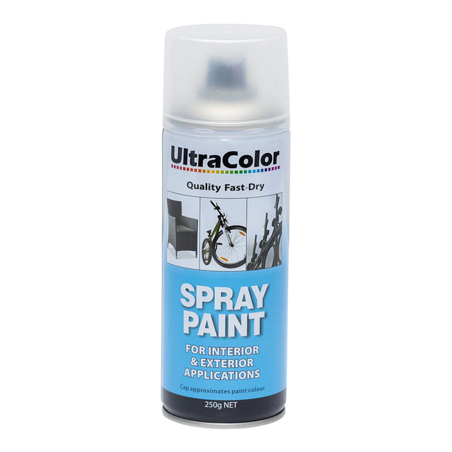 ULTRACOLOR Spray Paint Fast Drying Interior Exterior 250g Gloss Clear Cans