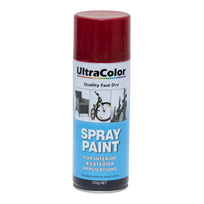 ULTRACOLOR Spray Paint Fast Drying Interior Exterior 250g Claret Cans