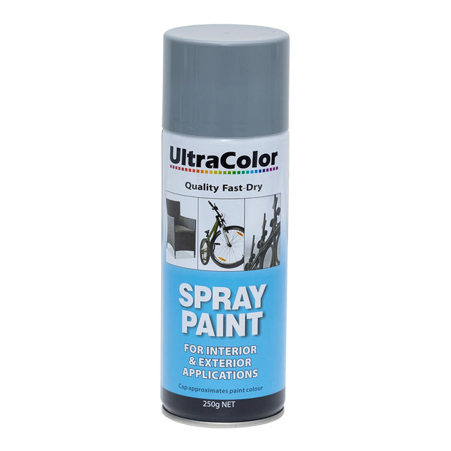 ULTRACOLOR Spray Paint Fast Drying Interior Exterior 250g Grey Primer Cans