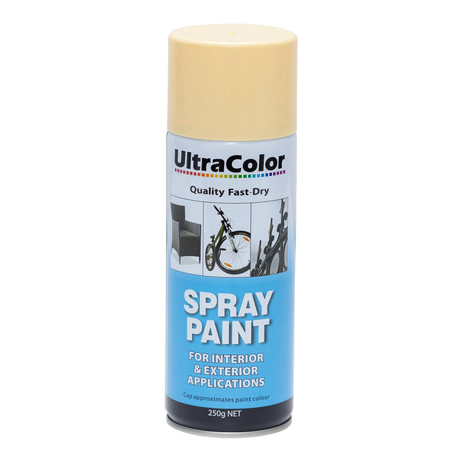 ULTRACOLOR Spray Paint Fast Drying Interior Exterior 250g Heritage Cream Cans