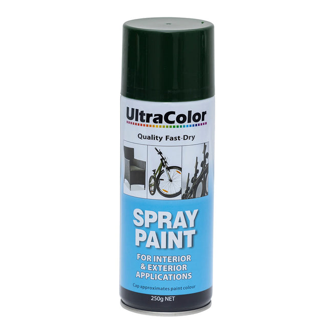 ULTRACOLOR Spray Paint Fast Drying Interior Exterior 250g Heritage Green Cans