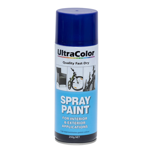 ULTRACOLOR Spray Paint Fast Drying Interior Exterior 250g Royal Blue Cans