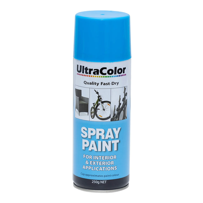 ULTRACOLOR Spray Paint Fast Drying Interior Exterior 250g Sky Blue Cans