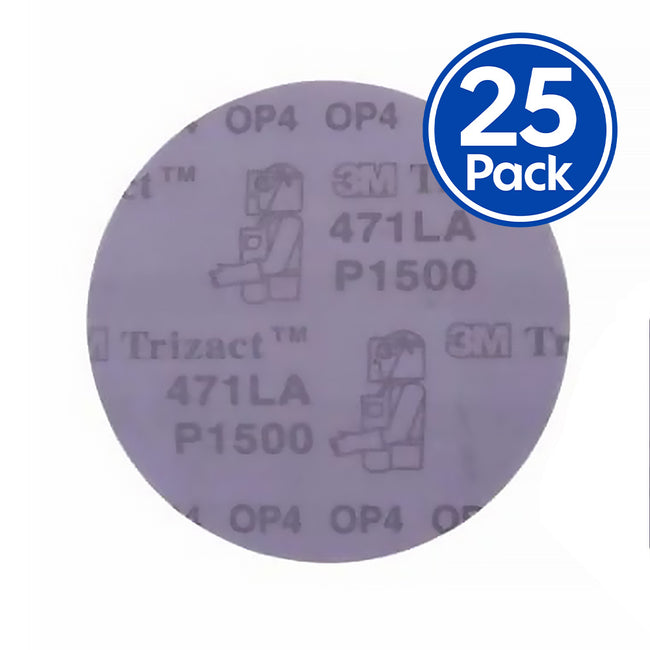 3M 02088 Trizact Hookit Clearcoat Sanding Disc 150mm 6" P1500 x 25 Pack Box