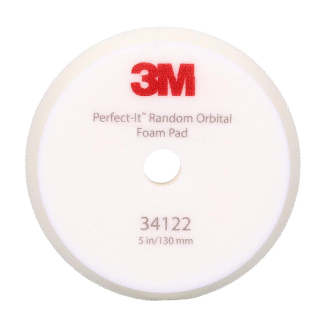 3M 34122 Perfect It Random Orbital Foam Compounding Pads 5"/130mm White x 2 Pack