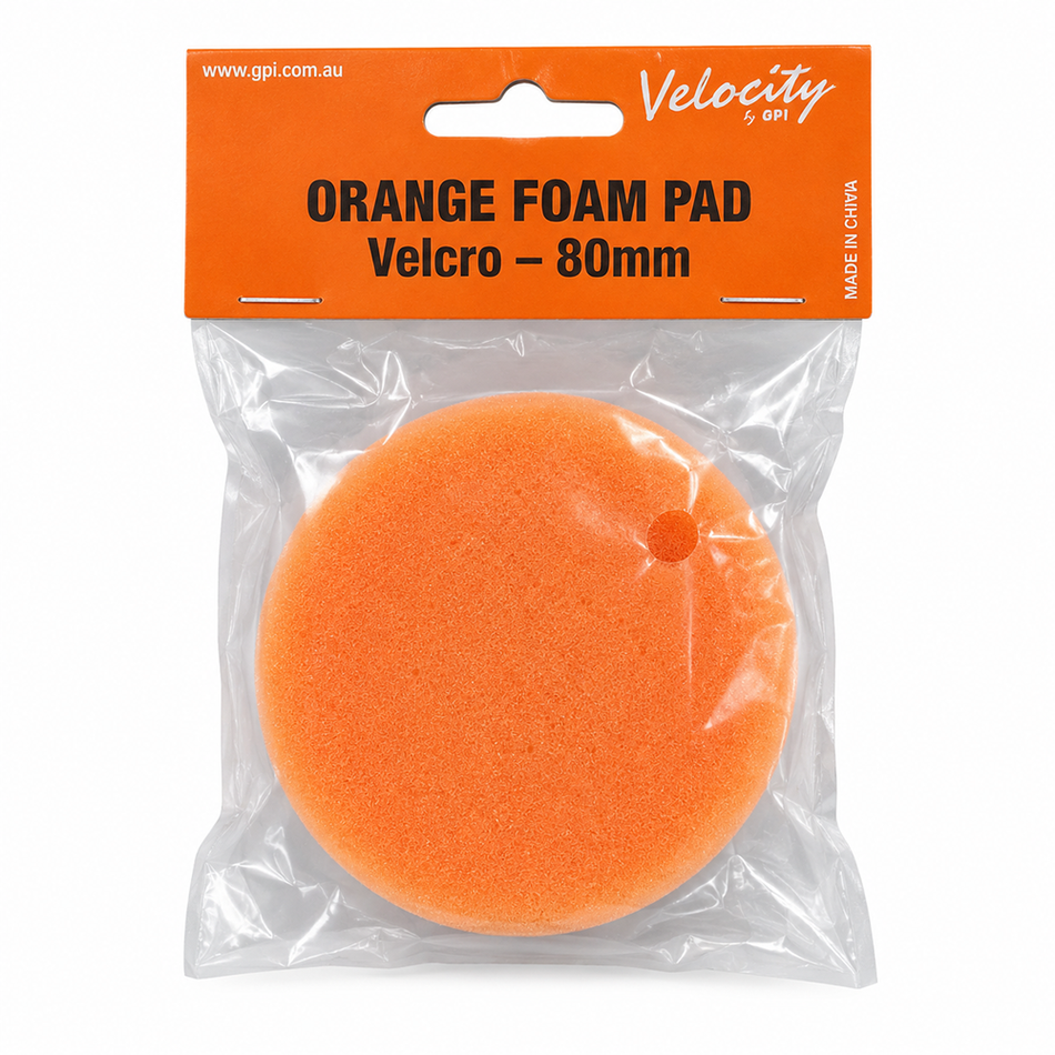 VELOCITY Orange Foam Cutting Pad 80mm x 25mm