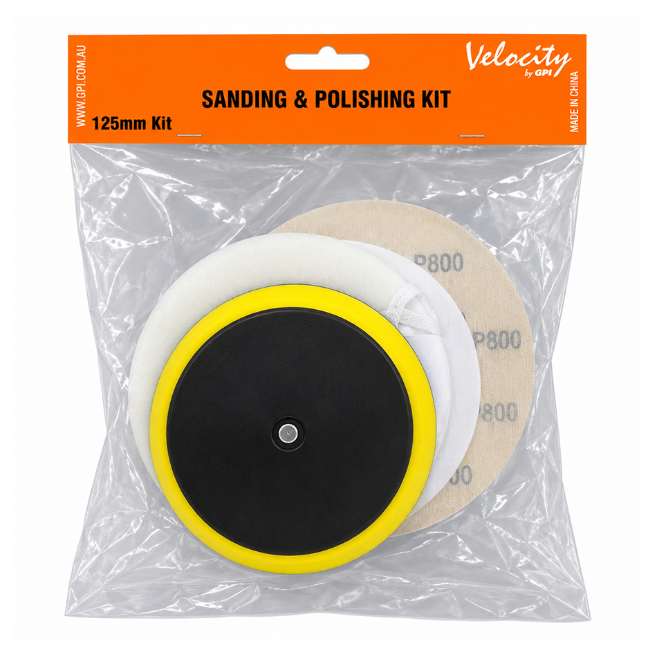 VELOCITY Sanding & Polishing Kit 125mm 7 Piece