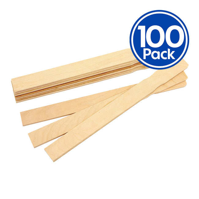 GPI Wooden Paint Mixing Sticks 13" x 1" x 100 Pack Paddle Stirring Bulk