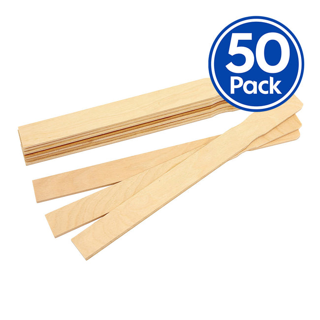 GPI Wooden Paint Mixing Sticks 13" x 1" x 50 Pack Paddle Stirring Bulk
