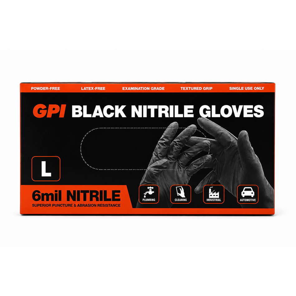 GPI Black Beauty Nitrile Gloves 100 Pack