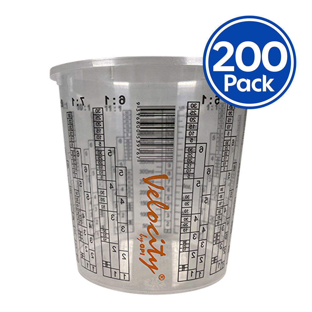 VELOCITY Calibrated Graduated Paint Mixing Cups 350ml x 200 Pack VM4