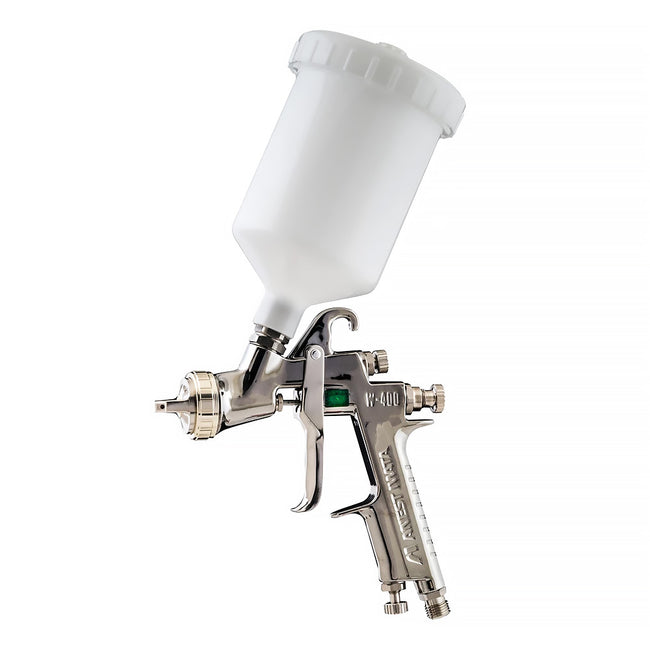 ANEST IWATA W400WBX Air Cap High TEC Gold Gravity Spray Gun With 600ml Pot